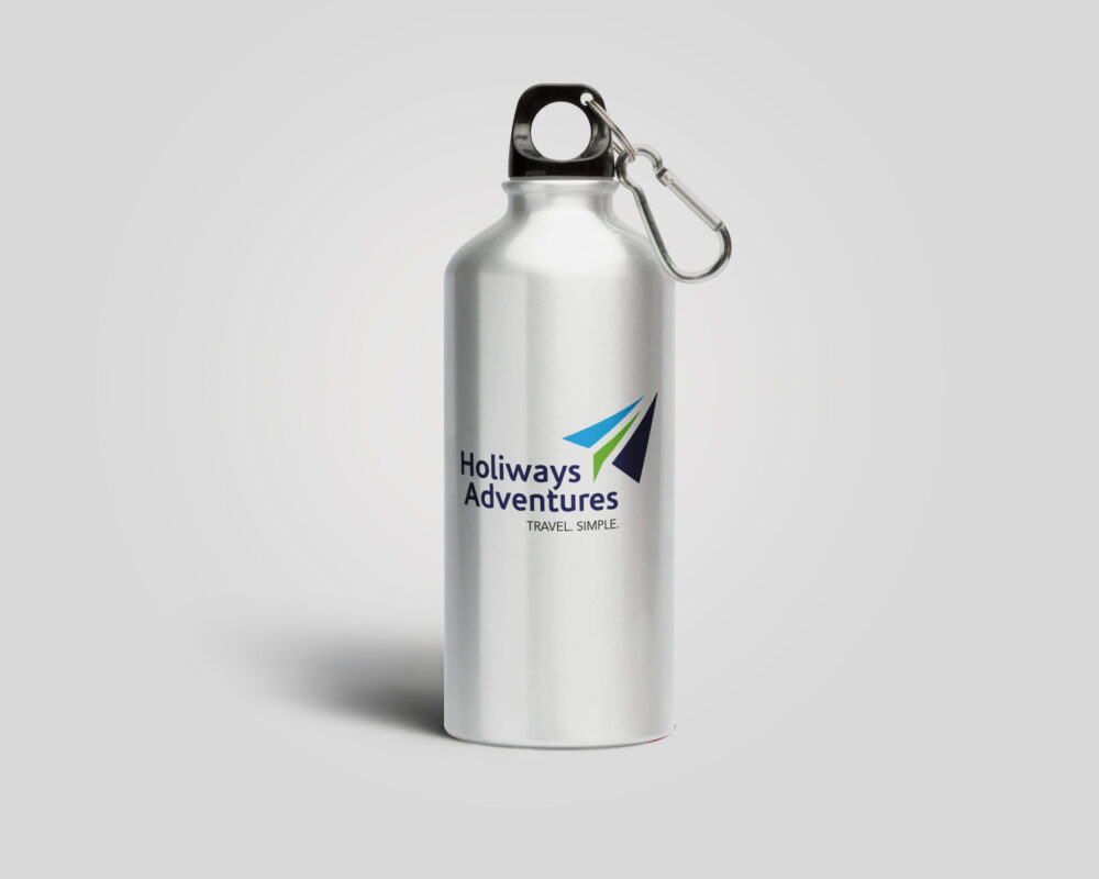 37195891 - aluminum bottle water isolated white background