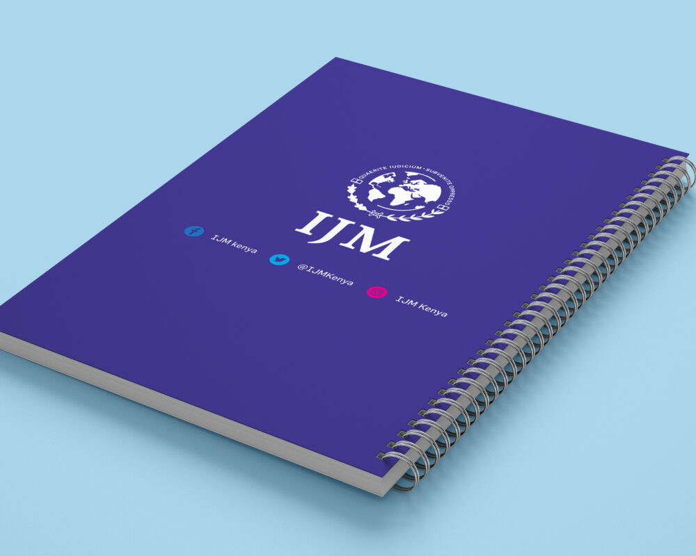 IJM Kenya – Custom Notebook Design & Printing